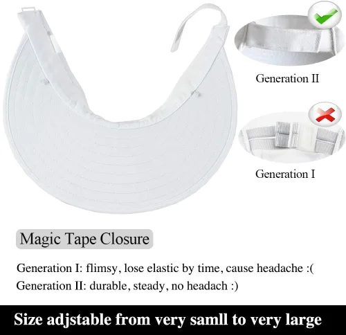 Vista 4 de 2 sombreros de ala ancha para mujer, con protección UV, para golf, playa, diseño de Corea
