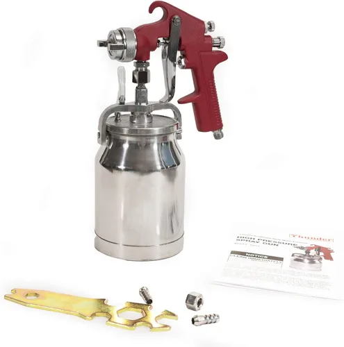 Vista 2 de Thunder Hardware 4001J - Pistola rociadora de alimentación por sifón de 34 onzas, boquilla de 0.06 pulgadas para una variedad de pinturas de baja