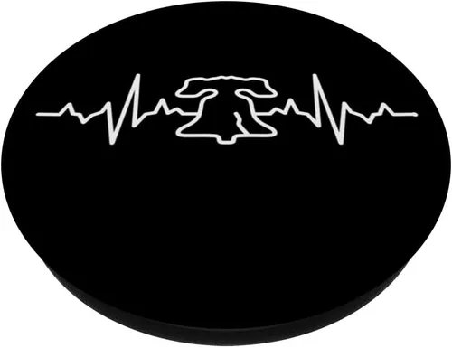 Vista 2 de Philadelphia PA Liberty Bell EKG - PopSockets PopGrip intercambiables para ventilador de Philly City