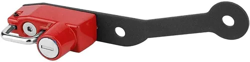Vista 7 de Aramox Soporte antirrobo para casco, aleación de aluminio, rojo, cerradura de llave, Yamaha MT-07 FZ-07 FJ-07
