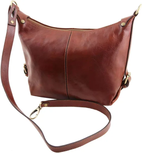 Vista 4 de Tuscany Leather Sabrina Bolso hobo de piel, Negro