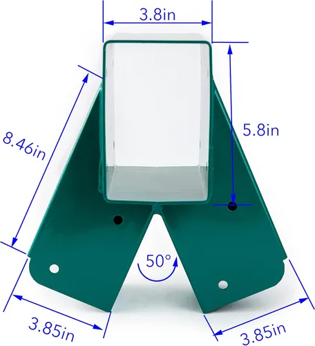 Vista 3 de A-Frame Swing Set Soporte medio, Soporte de hardware de columpio de madera DIY, Piezas de equipo de patio de recreo, Verde