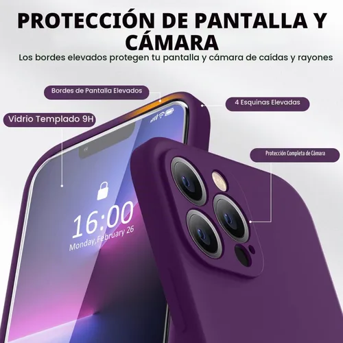 Vista 2 de BossKiss Funda compatible con iPhone 13 Pro, silicona de alta calidad mejorada [protección de cámara] [2 protectores de pantalla]