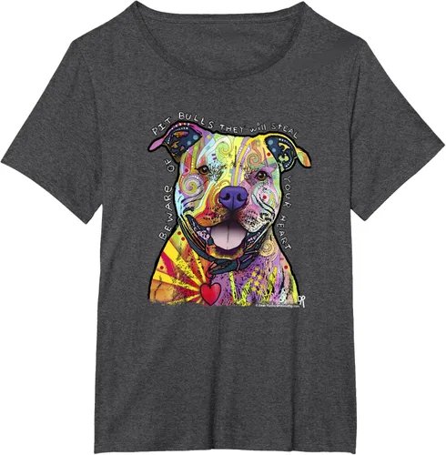 Vista 27 de Beware Of Pit Bulls, Dean Russo Pitbull Original - Camiseta para amantes de los perros, Negro