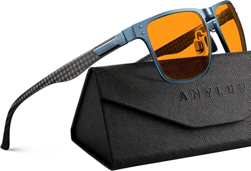 Vista 10 de ANYLUV Blue Light Glasses Men, Carbon Fiber Working Blue Light Blocking Glasses Relieve Eyestrain for Men Women