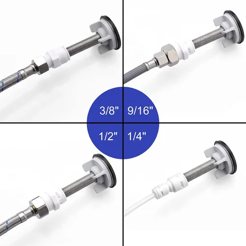 Vista 4 de Kablle Grifo de agua potable para fregadero de cocina, grifo de filtración de agua de ósmosis inversa para fregadero de bar, níquel cepillado