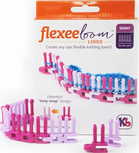 Vista 6 de Authentic Knitting Board Flexee Telar Enlaces Bitty, Calibre Fino, para Hilo Extra Fino, 72 Enlaces, 148 Clavijas