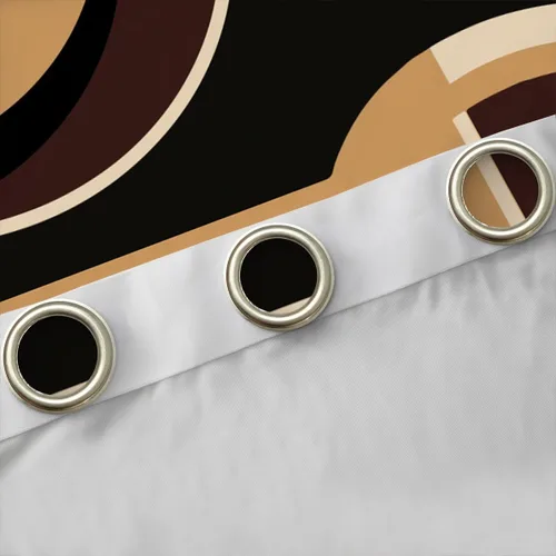 Vista 5 de Cortinas opacas abstractas de 30 % a 50 % geométricas para dormitorio, sala de estar, decoración de línea a rayas, cortinas con aislamiento térmico
