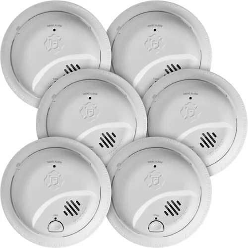 Vista 9 de First Alert SMI100-AC, Alarma de humo con interconexión cableada y respaldo de batería, paquete de 1