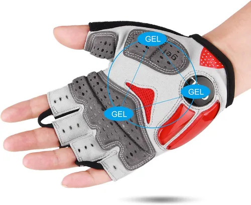Vista 2 de CXWXC Guantes de ciclismo para hombres y mujeres Guantes de gel transpirable para bicicleta de montaña Guantes de bicicleta antideslizantes