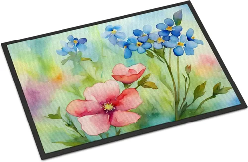 Vista 57 de Caroline's Treasures DAC1621MAT - Felpudo con diseño de camelia en acuarela de 18 x 27 pulgadas, tapete para puerta delantera, para interiores