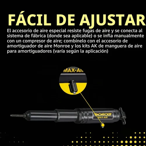 Vista 5 de Monroe Max-Air MA743 Amortiguador de aire ajustable en paquete de 2 para Chevrolet C10