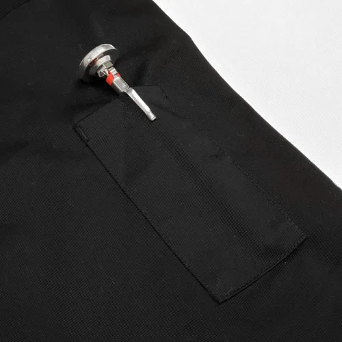 Vista 6 de Abrigo de chef bordado personalizado Chaqueta de chef personalizada, Negro