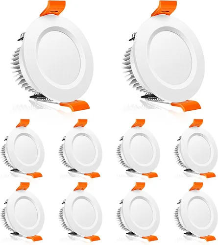 Vista 15 de Lámpara LED Downlight de 2 pulgadas, kit de luz de techo regulable de 3 W, luz blanca ultra cálida de 2700 K, luces LED blancas CRI80
