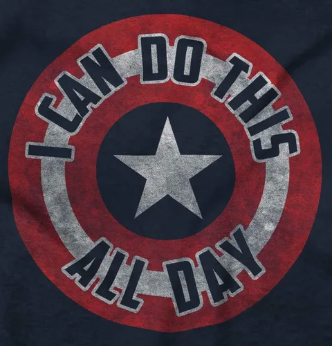 Vista 2 de Brisco Brands I Can Do This All Day Star Shield Hoodie Sweatshirt Women Men