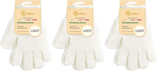 Vista 14 de Evridwear Guantes Exfoliantes para Ducha, 100% Nylon Gruesos Suaves Medianos Pesados Guantes de Baño Removedor de Piel Muerta Exfoliante Corporal