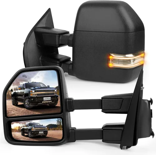 Vista 13 de SCITOO Reemplazo de vidrio para espejo lateral Compatible con Ford F-250 F-350 F-450 F-550 Super Duty 1999-2016 y Ford Excursion 2000-2005, vidrio