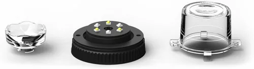 Vista 8 de SpeedTech Lights Flare 360° 6 LED 18 W Luz estroboscópica – Bombilla de botón oculta, faro de peligro para vehículos de policía, construcción Rojo