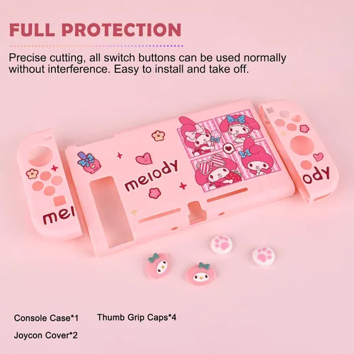 Vista 7 de DLseego Little Hood - Funda protectora para interruptor de conejo, carcasa de TPU suave, a prueba de golpes, resistente a los arañazos, funda Joy