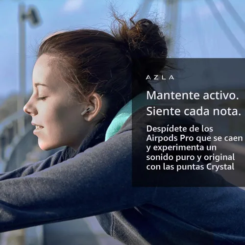 Vista 7 de AZLA Crystal AirPods Pro - Reemplazo de punta de oído, puntas de silicona LSR prémium