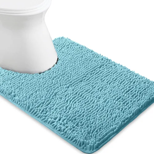 Vista 162 de Yeaban Alfombra de pasillo de baño de 24 x 72 pulgadas, antideslizante, alfombra de baño larga de felpilla gruesa, absorbente y lavable, alfombra