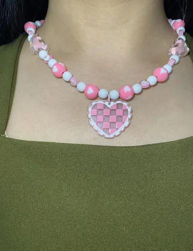 Vista 3 de Collar de estrella para mujer, joyería Y2k, Cyber Y2k, collar de cuentas, acrílico Y2k, accesorios