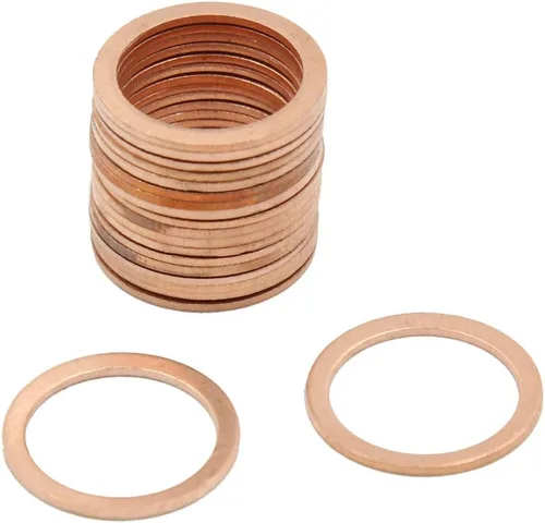 Vista 44 de X AUTOHAUX Anillo de sellado plano de cobre métrico M6 x 0.354 in x 0.039 in para tuerca de tornillo