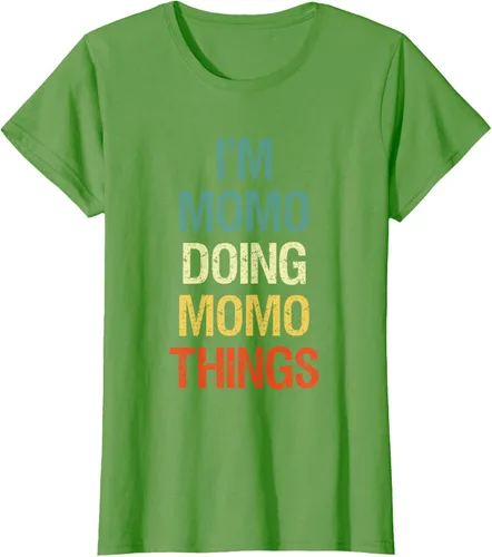 Vista 4 de I'M Momo Doing Momo Things - Camiseta de regalo con nombre personalizado, Negro, S