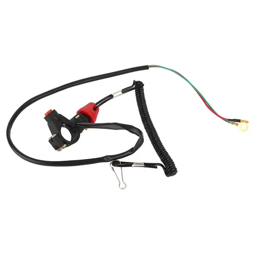 Vista 9 de 2 piezas de cable de amarre para moto de nieve, 12 V, 2 cables ATV interruptor de matanza para motor de motor interruptor de muerte para manillar
