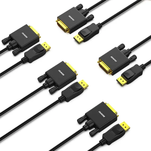 Vista 9 de BENFEI - Cable DisplayPort a DVI de 3 pies, unidireccional
