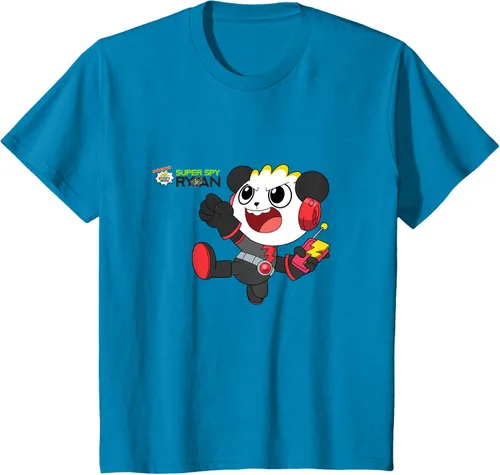 Vista 47 de Ryan's World Super Spy Combo Panda Camiseta, gris, S Asfalto
