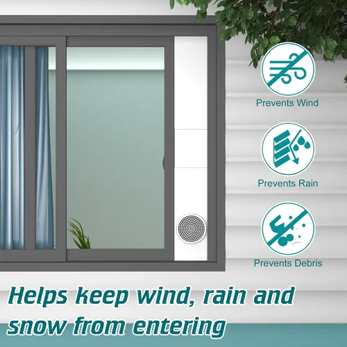 Vista 8 de Daisypower Kit de ventana de aire acondicionado portátil con aislamiento de espuma, aislamiento térmico y ruido, paneles de sellado ajustables