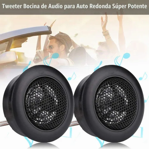 Vista 2 de Altavoz para coche, 12 V, 120 W, mini altavoz de tweeter súper potencia, altavoces de tweeter de 2 pulgadas, micro cúpula de bocina, 1 par