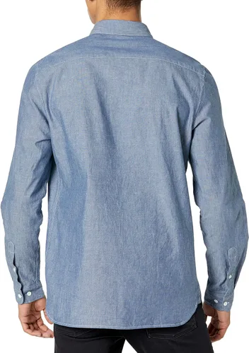 Vista 2 de Lacoste Camisa de manga larga Chambray ajustada con botones para hombre