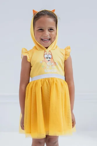 Vista 3 de Bluey Vestido de cosplay de malla para niñas de Bingo a niño grande