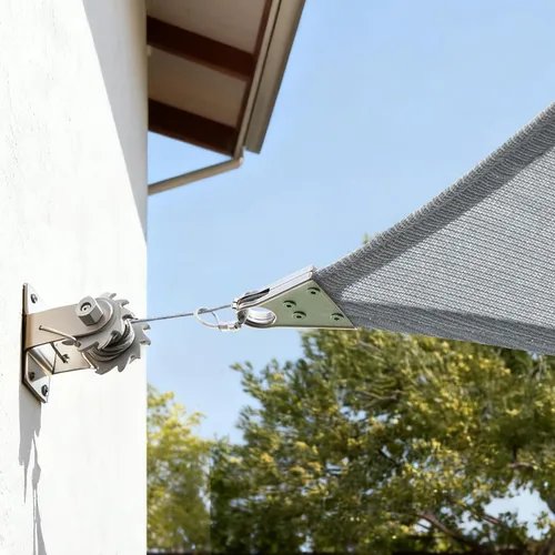 Vista 3 de ColourTree Estructura de toldo rectangular de 8 x 12 pies, color gris, súper duradero, resistente, esquinas reforzadas, bordes y tela permeable