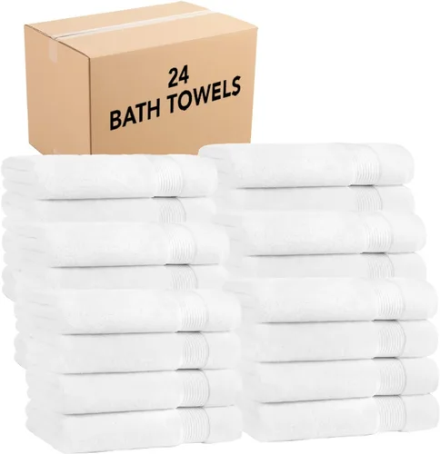 Vista 52 de Juego de toallas de baño Arkwright de 4 piezas - 100% algodón súper suave, 600 GSM de secado rápido y absorbente, artículos de lujo para baño