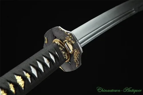 Vista 6 de GLW - Katana Samurai hecha a mano para cortar un caballo, espada japonesa Katana con patrón de acero Ninja Battle Ready#4072