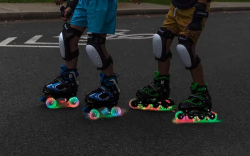 Vista 5 de MammyGol Adjustable Inline Skates for Kids Boys Girls Youth Beginner with Light up Wheels Ages 4-16