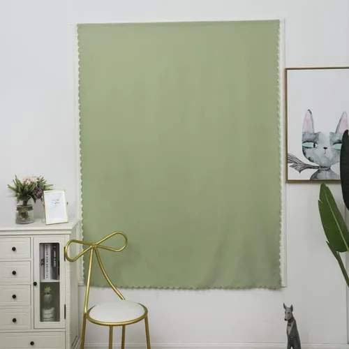 Vista 14 de GYROHOME Cortinas opacas autoadhesivas con diseño superior para ventana de cocina, paneles de cortina con aislamiento térmico y alzapaños sin Beige