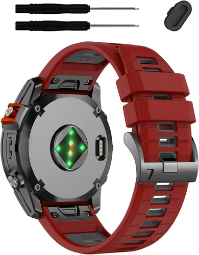 Vista 13 de Correa de reloj QuickFit de silicona de 1.024 in para Garmin Fenix 9/8 Paquete de 3 1