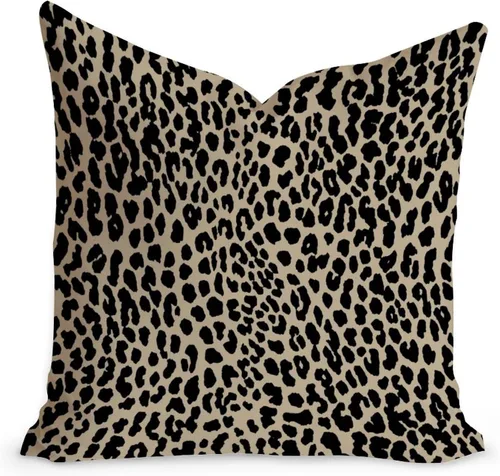 Vista 20 de Funda de cojín decorativa con estampado de guepardo verde peridoto para sofá, funda de almohada verde crema con estampado de leopardo con A-16