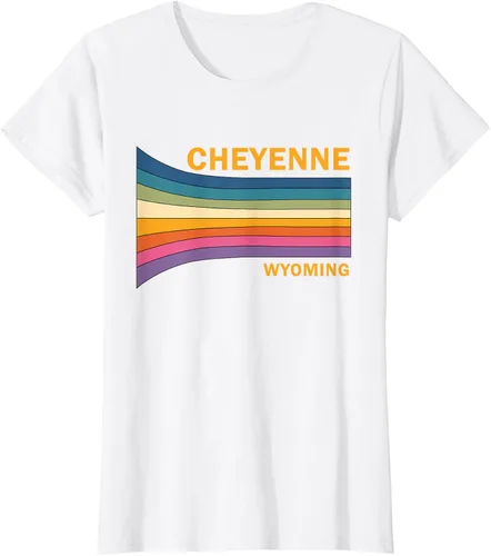 Vista 18 de Retro Vintage 70s Cheyenne Wyoming camiseta