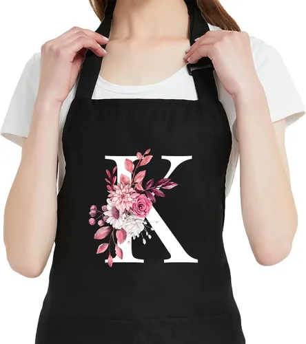 Vista 15 de Delantales Personalizados para Mujeres con Bolsillos, Lindos Delantales para Mujeres Chef de Repostería, Regalos de Cocina para el Cumpleaños de Mamá
