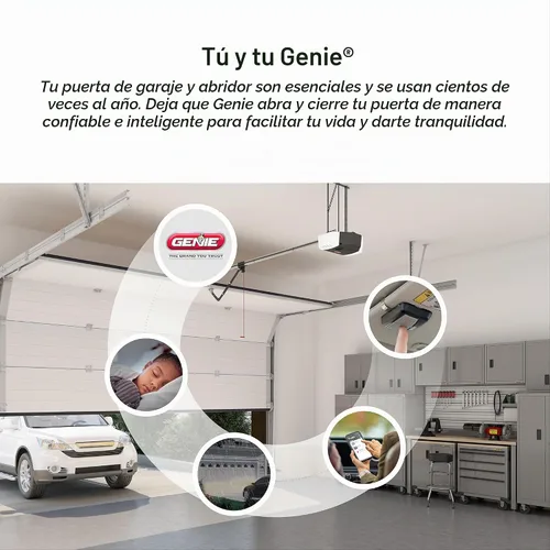 Vista 4 de Genie StealthDrive Connect 7155-TKV - Abridor de puerta de garaje con transmisión por correa inteligente
