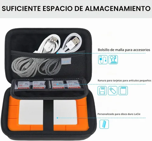 Vista 2 de Lacdo - Carcasa para disco duro externo LaCie Negro