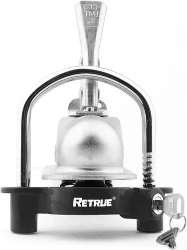 Vista 6 de RETRUE Cerradura de Acoplador Universal Candados para Remolque Candados de Enganche de Bola Cerradura de Enganche de Remolque Ajustable de Seguridad