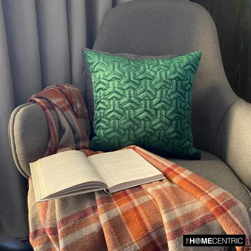 Vista 4 de The HomeCentric Funda de almohada con cremallera, fundas decorativas de color verde esmeralda de 12 x 12 pulgadas, fundas de almohada acolchadas