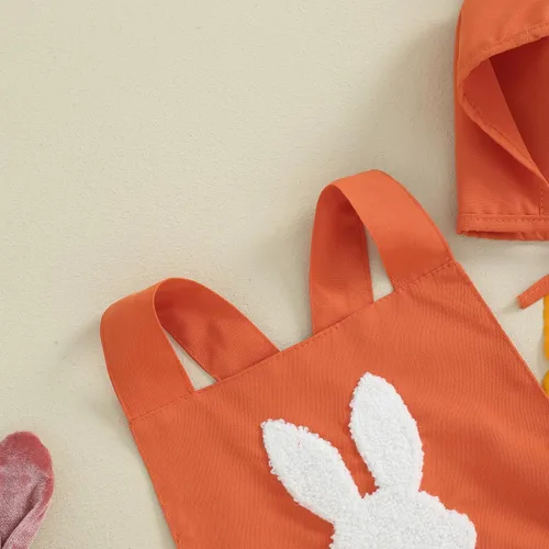 Vista 4 de Traje de Pascua para bebé recién nacido, sin mangas, con sombrero, ropa de Pascua