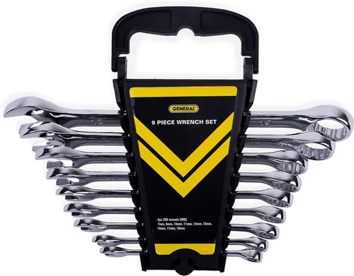 Vista 2 de General Tools Juego de llaves combinadas #WS-0402, métricas, 9 piezas, 0.276 in a 0.748 in